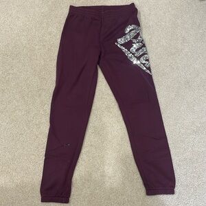 VS Pink Burgundy Jogger Sweatpants Size XS